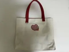 ファミリア familiar 推し活カラーシリーズ トートバック 赤 ハート