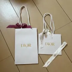 Dior ディオール ショッパー 紙袋 2点 セット まとめ売り リボン付き