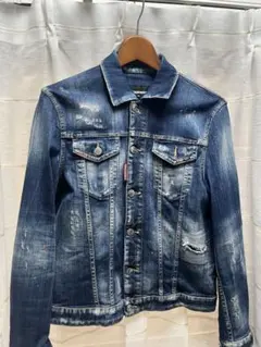 DSQUARED2 オレンジペイントデニムジャケット42 ダメージ加工のサムネイル