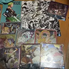 ワンピース　一番くじ　ONE PIECE D賞　E賞　F賞　色紙