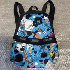 レスポートサック　リュック　ミニ　総柄　レスポ　バックパック　ブルー