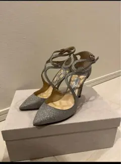 Jiny choo シルバーグリッター ハイヒール パンプス