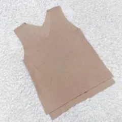 mystywoman ミスティウーマン ニット トップス ベージュ ノースリーブ