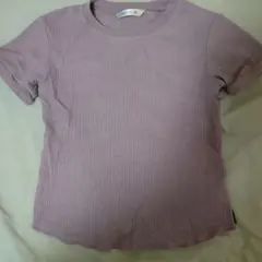 futafuta 130cm 紫 ワッフル 半袖 Tシャツのサムネイル