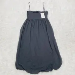 新品タグ付き　ザラ　ZARA ダークグレー　キャミソールロングワンピース　【S】