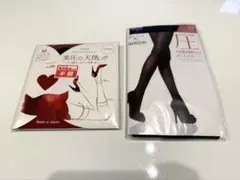 【新品未使用】着圧タイツ　黒　2品セット　Mサイズ　M-Lサイズ