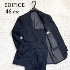 EDIFICE エディフィス ストライプ スーツ ネイビー 42 - メルカリ