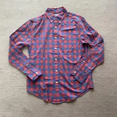Abercrombie & Fitch 赤青チェックシャツ S
