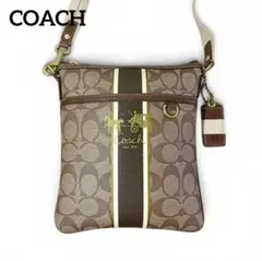 美品 正規品 コーチ COACH シグネチャー PVC サコッシュ 斜め掛け