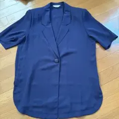 ネイビーブルー 半袖ブレザー　ジャケット