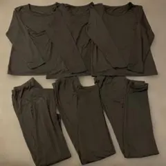 ジーユー　 スタイルヒート　クルーネックT×3 レギンス×3