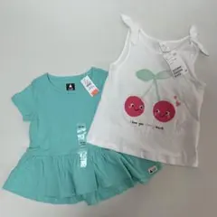 ベビーギャップ　H&M 半袖チュニック　タンクトップ　90cm 2枚セットのサムネイル