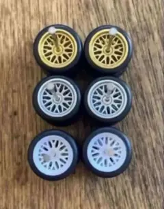 ★カスタムパーツ★ 1/64 ミニカータイヤとホイール 3台分 No.002