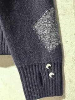 UNIQLO ANYA カシミヤニット　ネイビー　サイズL クリーニング済み美品