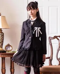 CC送料込みレースチュールスーツ4点セット[BLK]160cm【M2926】