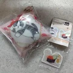 【新品未開封】くら寿司 mofusand クッションチャーム　アクリルステッカー