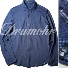 美品 Drumohr ドルモア 鹿の子ジャージー長袖シャツ Sのサムネイル
