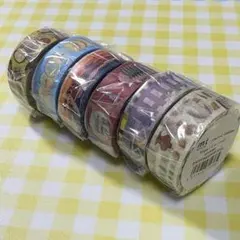 mt マスキングテープ 6個セット マステ まめまめ柄