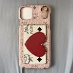 MCM ハート型ポケット付きiPhoneケース IPHONE 11PROMAX