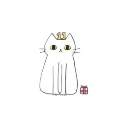 【983】【白猫の絵】オリジナル手描きアナログイラスト原画　自作創作アート作品