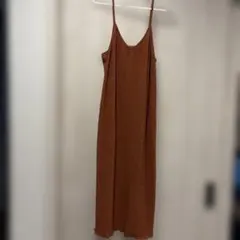 キャミワンピース ブラウン ロング丈