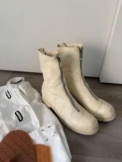 GUIDI フロントジップ ブーツ ホワイトのサムネイル