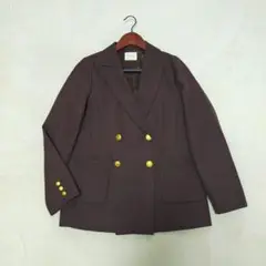 美品　Demi−Luxe BEAMS　36　ダークブラウン　ダブルブレザー