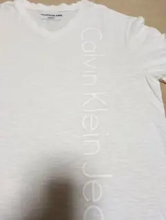 Calvin Klein Jeans Vネック Tシャツ ホワイト霜降り S〜Mのサムネイル