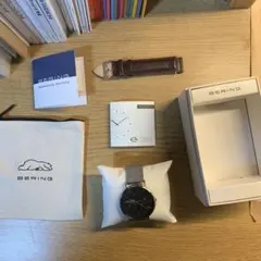 BERING 腕時計 本体 メッシュベルト ブラウンレザーベルト付のサムネイル