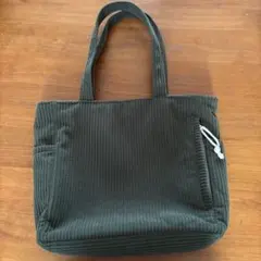 コーデュロイ トートバック グリーン