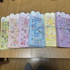 シールセット 6種類　各5枚　30枚　動物・ハートデザイン