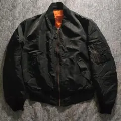 90s アルファ MA-1 フライトジャケット USA製 ALPHA 短丈 L