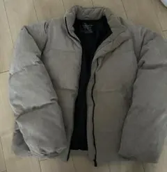 チャオパニック　ベージュ コーデュロイ ダウンジャケット