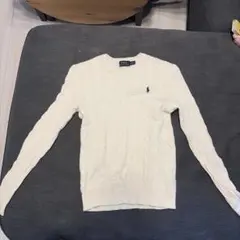 POLO RALPH LAUREN アイボリー ケーブルニット S