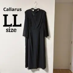 バックリボンデザイン袖スリットレースワンピースドレス