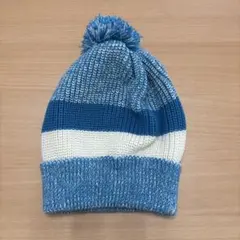 子ども用　ニット帽　ブルー