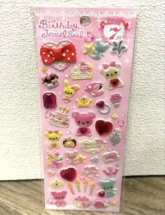 激レア✨平成レトロ　バースデージュエル　シール　7月　ぷっくりシール　クーリア