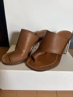 CELINE トングサンダル ブラウン メタリックヒールのサムネイル
