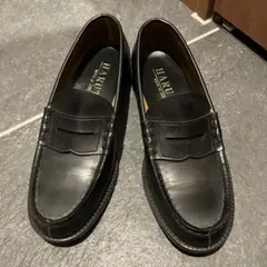 HARUTA／黒 ブラック レザー ローファー ハルタ(25cmEEE)