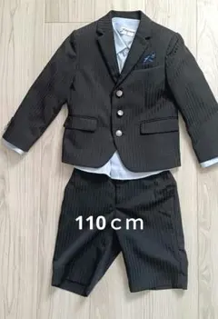 男の子 フォーマルスーツ 110cm ジャケット ハーフパンツ Yシャツセット
