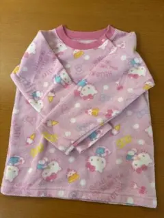 ハローキティ フリースパジャマ ピンク上のみ