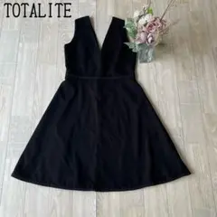【LaTOTALITEラトータリテ】日本製　前後Vネック　ノースリーブワンピース