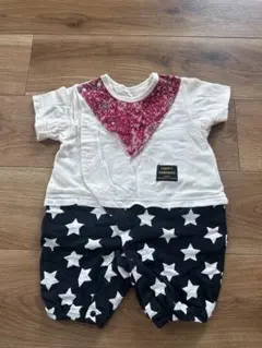 星柄ロンパース ベビー　50〜60 半袖ロンパースタイプ