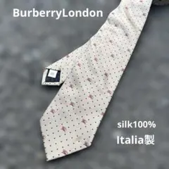 Burberry バーバリー ロンドン シルク ネクタイ ドット ホース刺繍