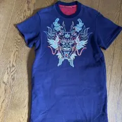 VIVIENNE TAM 刺繍ドラゴン Tシャツ ワンピースネイビー 40サイズのサムネイル