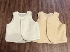 ユニクロ　ベビーベスト　リバーシブル　60サイズ　2点セット