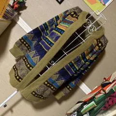 レトロ古着 総柄×無地 リバーシブル◎ ニットカーディガン ヴィンテージ 古着