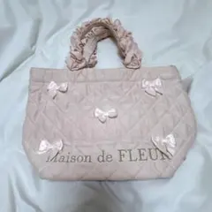 Maison de FLEUR キルティングハンドバッグ ピンク