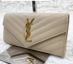 美品★Saint Laurent カサンドラ 長財布 ベージュのサムネイル