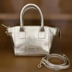 (美品) BLUE LABEL ゴールド ハンドバッグ(希少カラー)